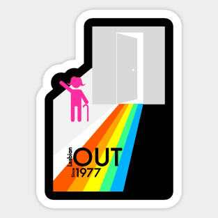 Lesbian out since 1977 Sticker